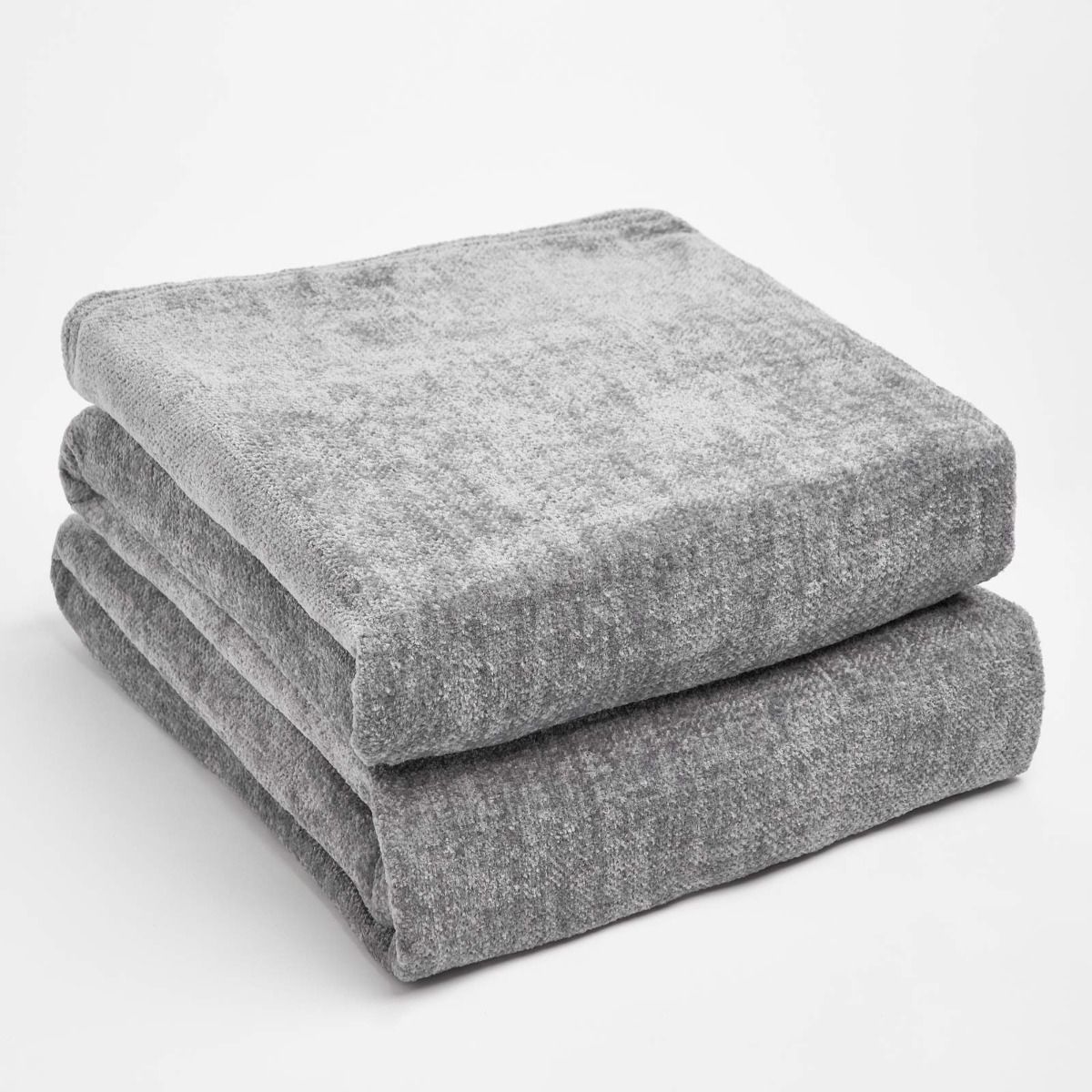 Silver chenille throw deals