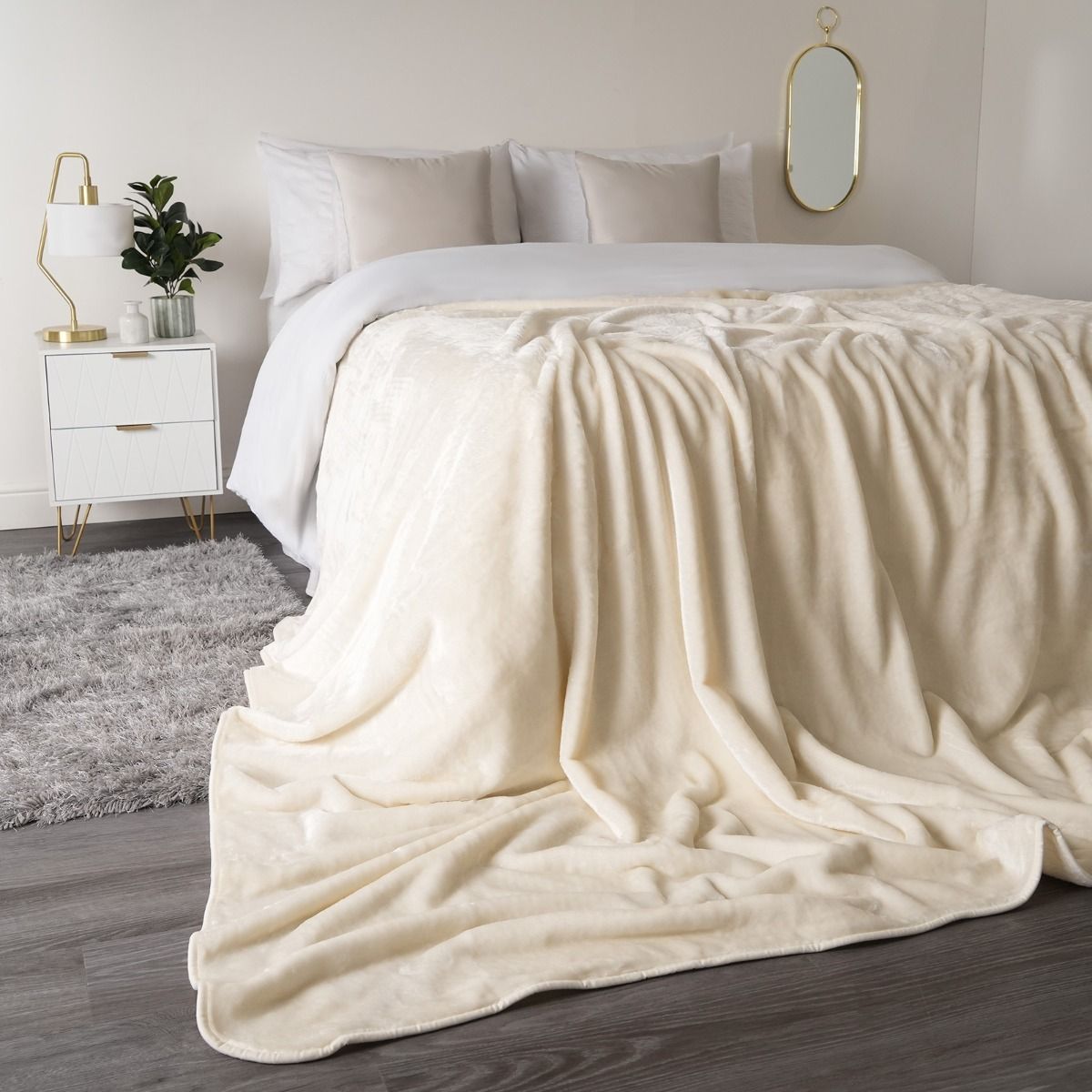 King size faux fur throw blanket sale