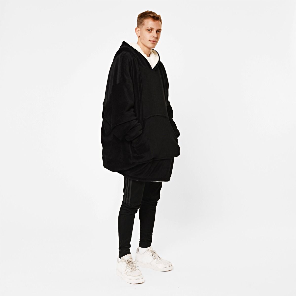 Sienna Supersoft Hoodie Blanket One Size Black