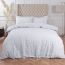 Highams Seersucker Duvet Set - White