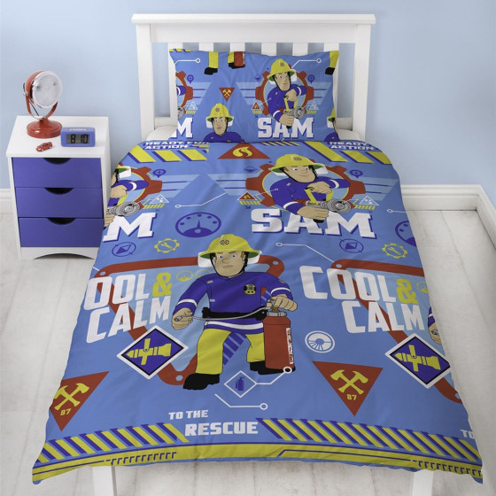 Fireman Sam Duvet Set, Blue - Single