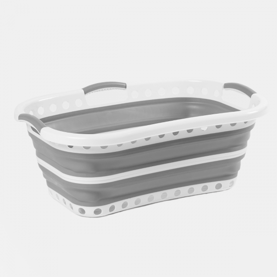 OHS Collapsible Laundry Basket - Grey