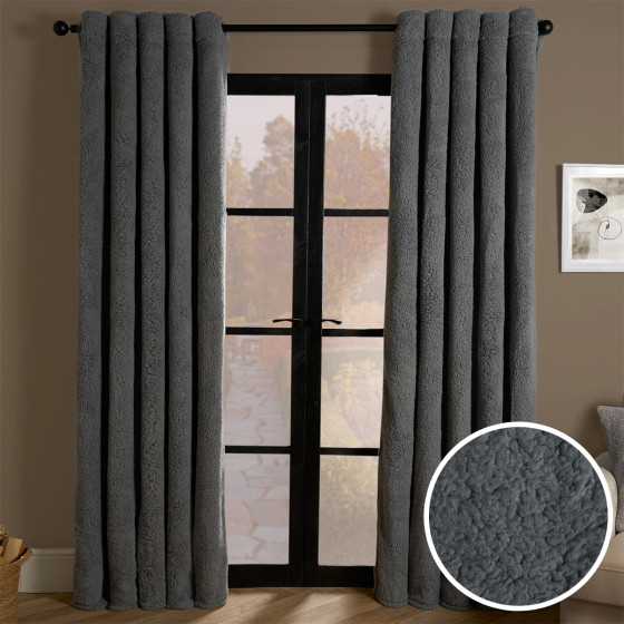 OHS Teddy Thermal Curtains - Grey