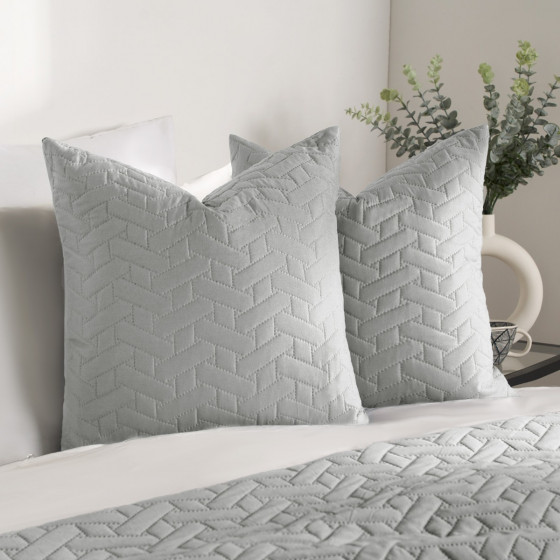 Brentfords Pinsonic Cushion Covers - Silver