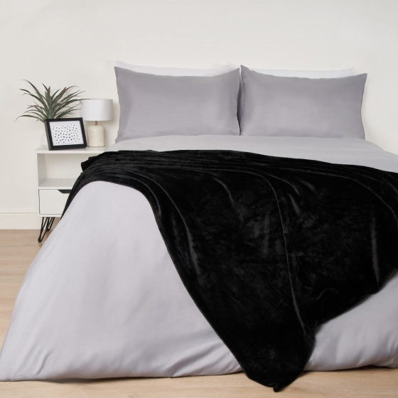 Brentfords Supersoft Throw - Black