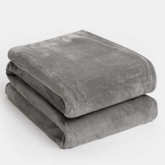 Brentfords Supersoft Throw - Slate Grey