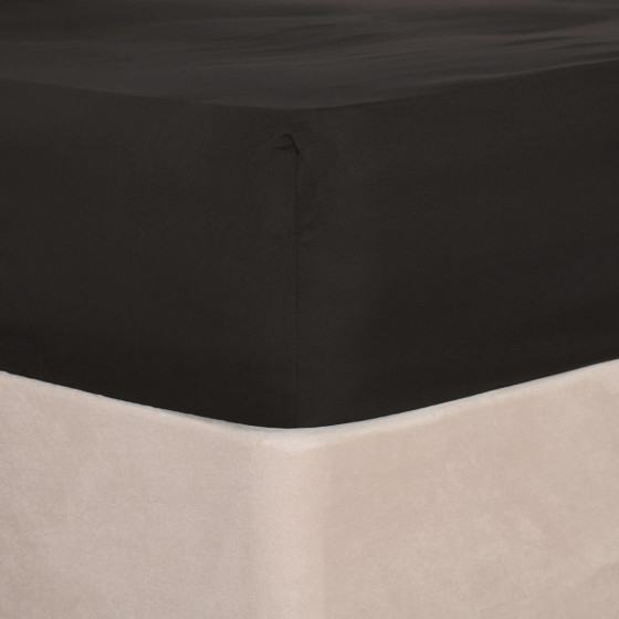 Brentfords Plain Dyed Fitted Sheet - Charcoal