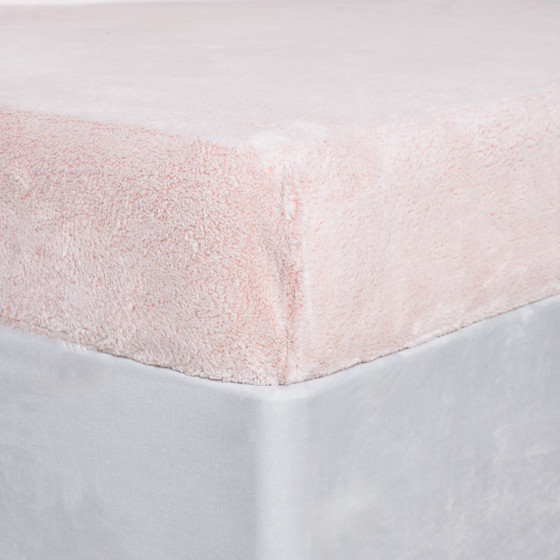 OHS Teddy Marl Fitted Sheet - Blush