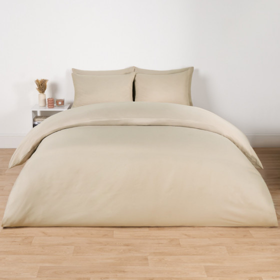 Brentfords Plain Duvet Cover Set - Natural