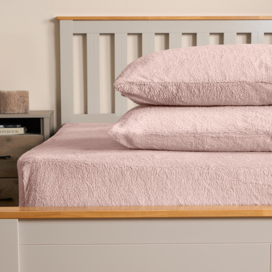 OHS Teddy Fleece Pillowcases - Blush