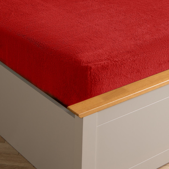 Brentfords Teddy Fleece Fitted Sheet - Red