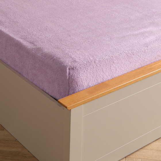 Brentfords Teddy Fleece Fitted Sheet - Lilac