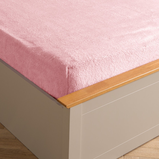 Brentfords Teddy Fleece Fitted Sheet - Pink