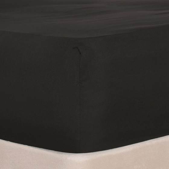 Brentfords Plain Dyed Deep Fitted Sheet - Charcoal