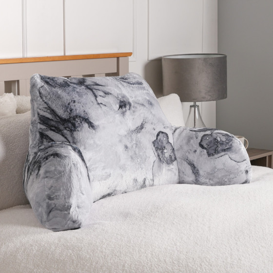 OHS Marble Print Cuddle Cushion - Grey