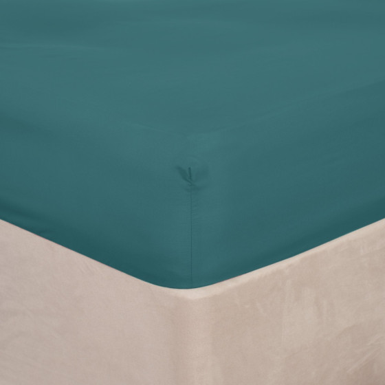 Brentfords Plain Dyed Fitted Sheet - Teal Blue