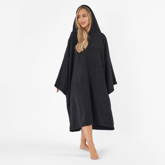 OHS Adult Towel Poncho - Black