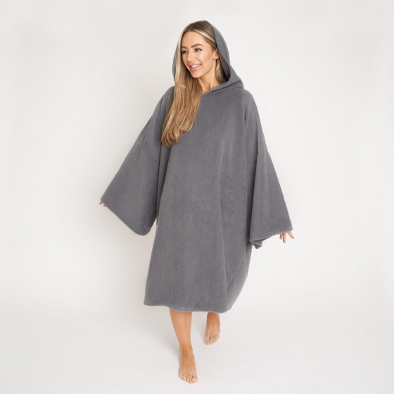 OHS Adult Towel Poncho - Charcoal Grey