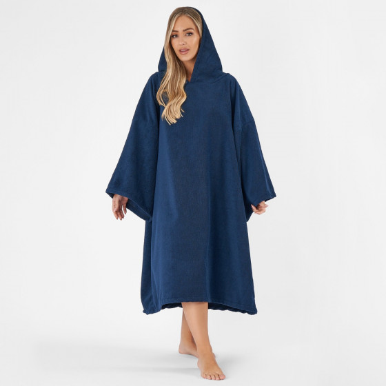 OHS Adult Towel Poncho - Navy Blue