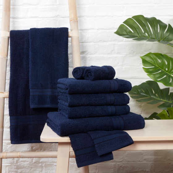 Brentfords Towel Bale 10 Piece - Navy