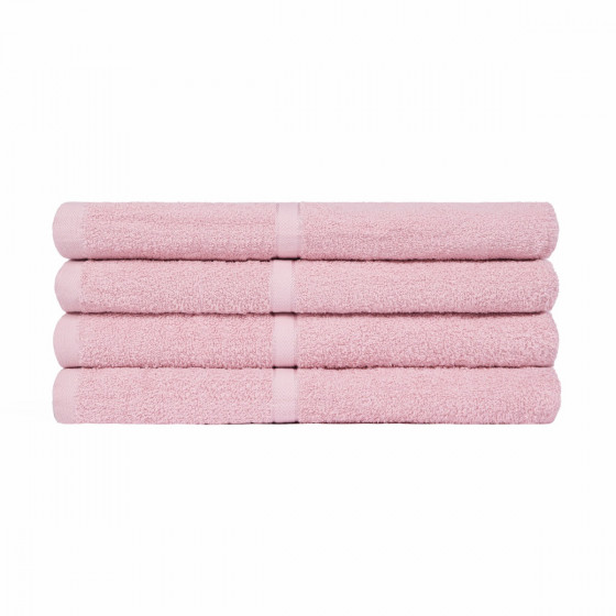 Brentfords 100% Cotton 4 Pack Face Cloths - Blush Pink