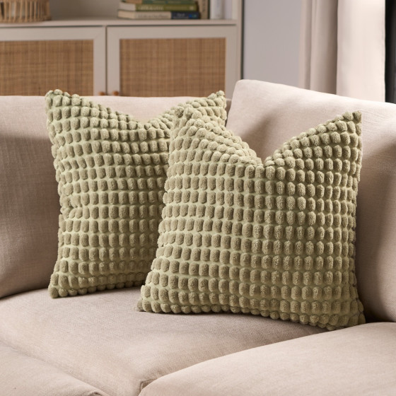 OHS Bobble Textured Cushion Covers - Sage