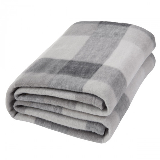 Dreamscene Tartan Check Fleece Throw - Grey