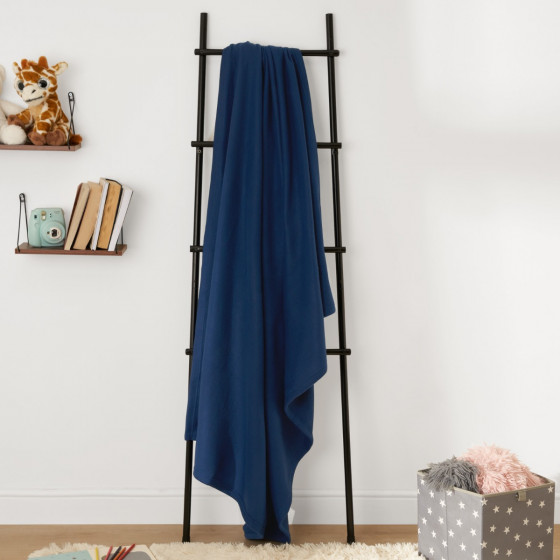 Dreamscene Plain Fleece Throw, Navy - 150 x 200cm