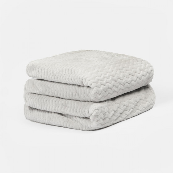 Dreamscene Zigzag Super Soft Throw - Silver