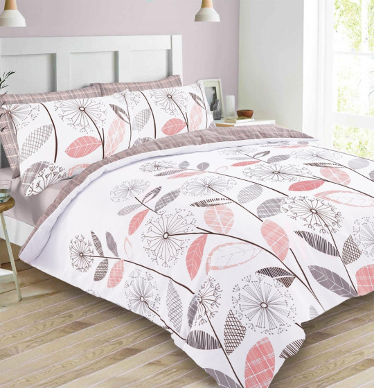 Dreamscene Allium Duvet Cover Set, Blush Pink - Single