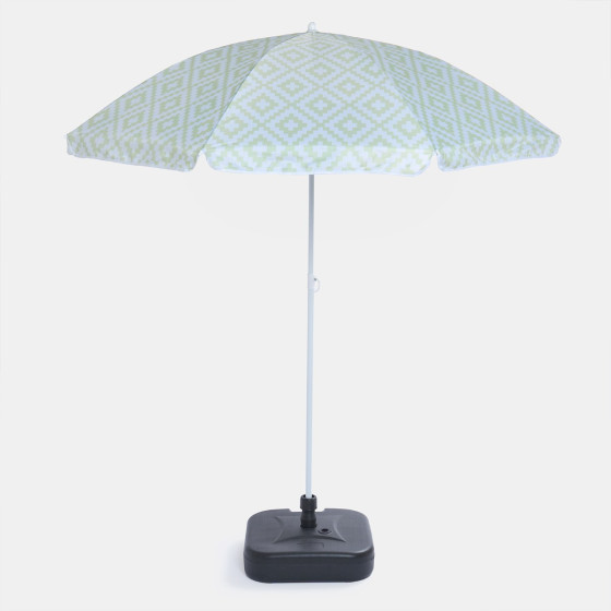 OHS Geometric Print Outdoor Parasol - Sage