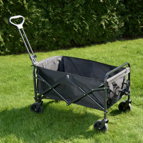 OHS Foldable Camping Trolley - Black 