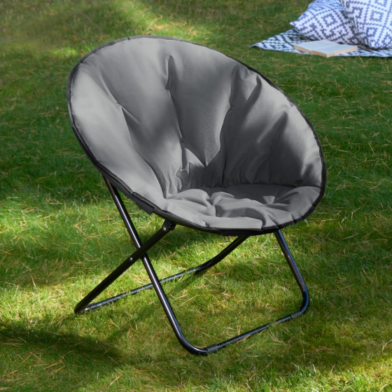 OHS Foldable Moon Camping Chair - Charcoal