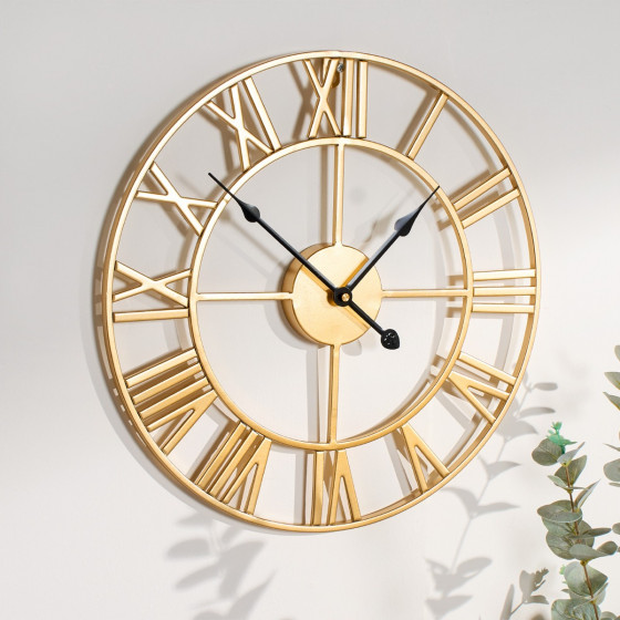 OHS Skeleton Wall Clock - Gold