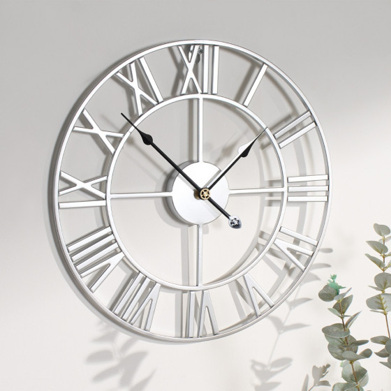 OHS Skeleton Wall Clock - Silver