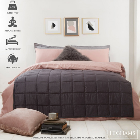 Highams Weighted Blanket for Sleep Therapy 125 x 150cm 4kg