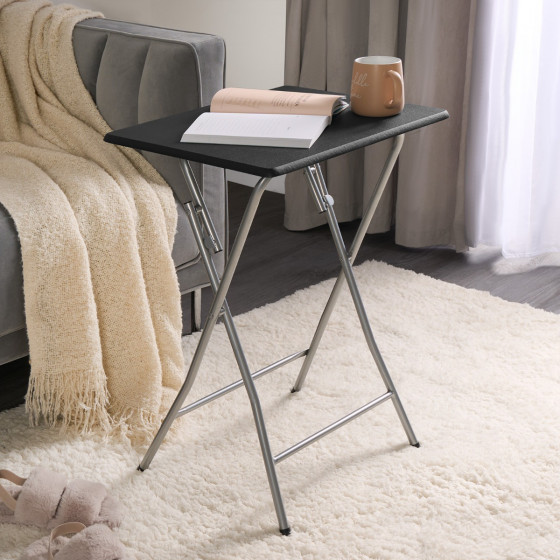 OHS Essential Folding Side Table - Black