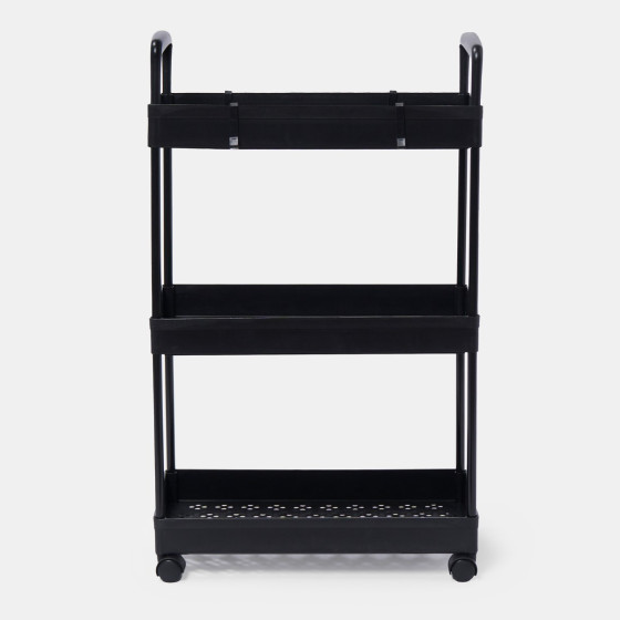 OHS 3 Layer Trolley Cart - Black 