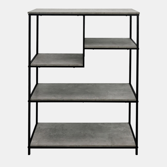 OHS Wooden Display Marble Look Shelving Unit - Grey Marble