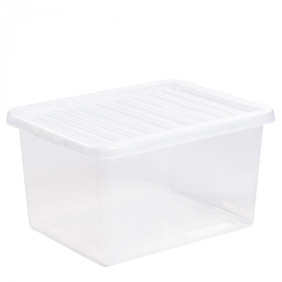 Wham Storage Box & Lid 31 Litre - Clear