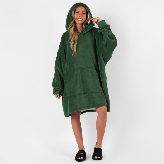 Sienna Supersoft Hoodie Blanket, Adults - Forest Green