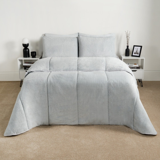 OHS Teddy Coverless 10.5 Duvet & Pillowcase - Silver