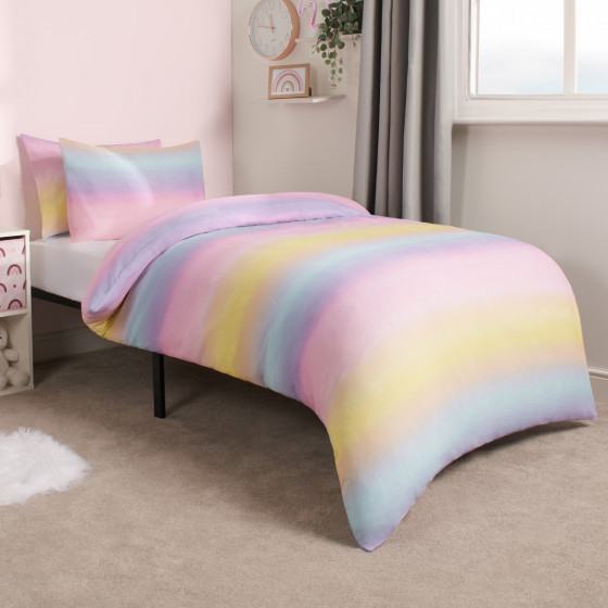 OHS Rainbow Ombre Duvet Set - Multi