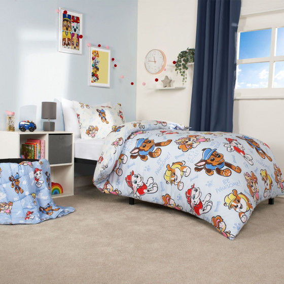 Paw Patrol Friends Reversible Duvet Set, Blue - Single