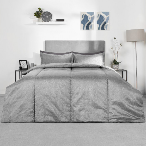 OHS Coverless 10.5 Tog Duvet With Pillowcase - Grey