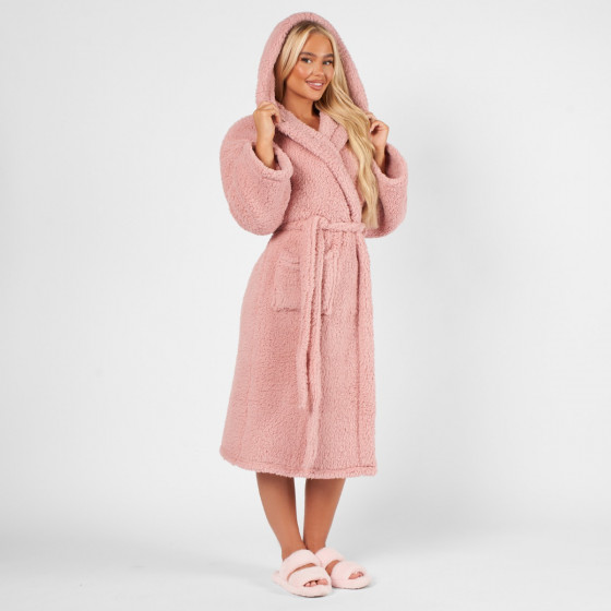 OHS Teddy Dressing Gown - Blush Pink