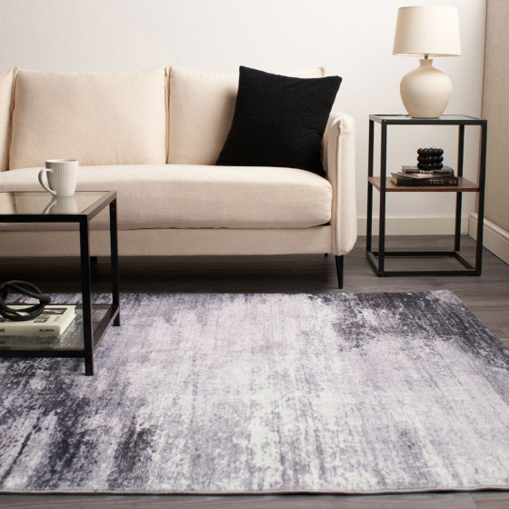 OHS Abstract Flat Rug - Grey