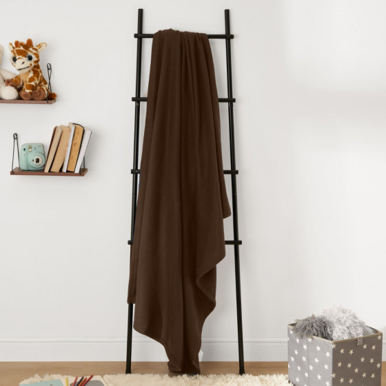 Dreamscene Plain Fleece Throw, Chocolate - 150 x 200cm