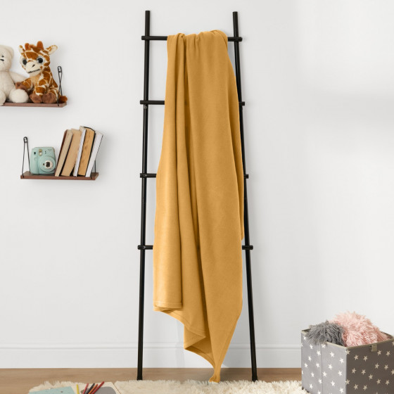 Dreamscene Plain Fleece Throw - Ochre