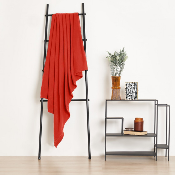 Dreamscene Plain Fleece Throw - Red